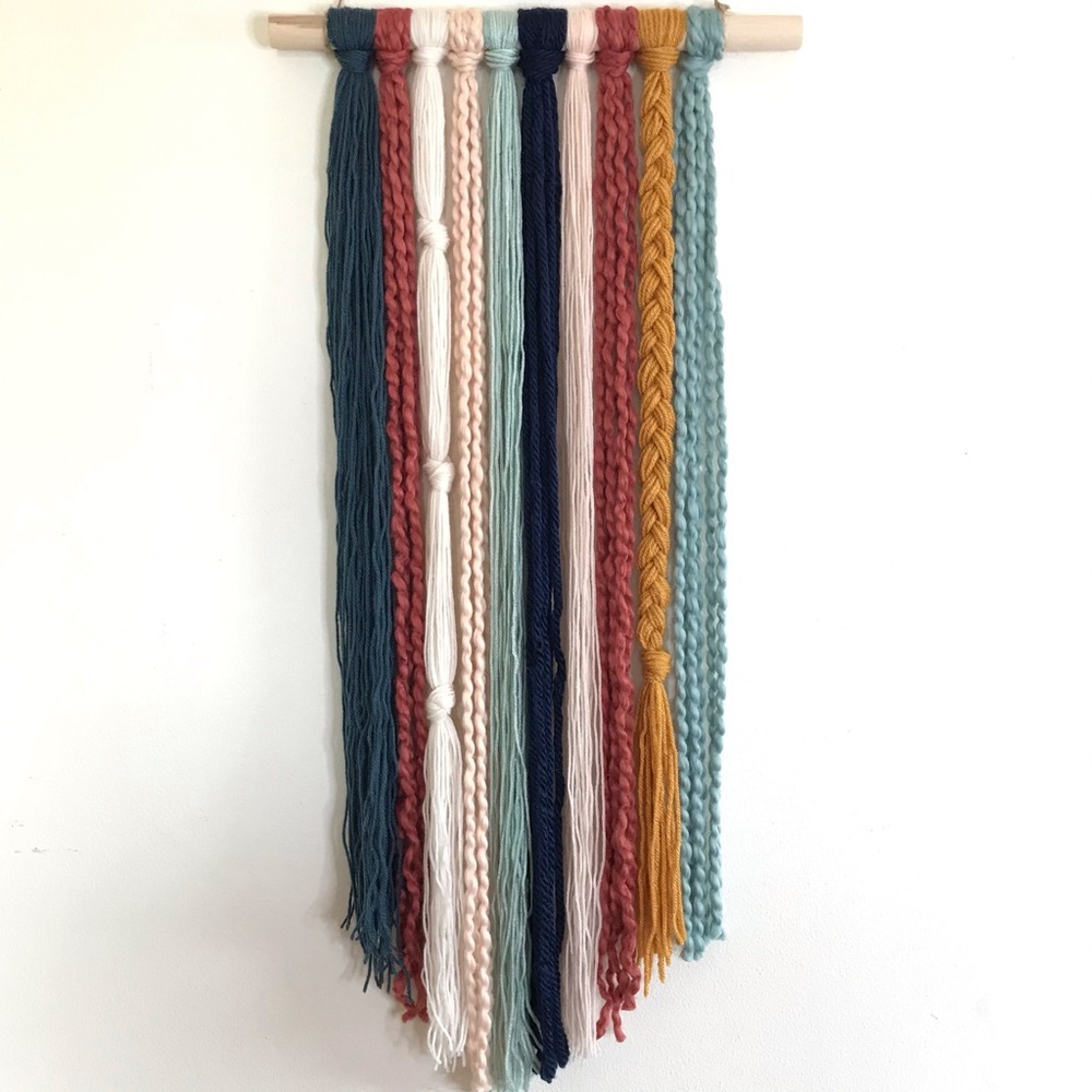 Mountain Sunset 26” Yarn Wall Hanging Tapestry